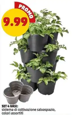 PENNY Set 4 vasi, sistema di coltivazione salvaspazio offerta