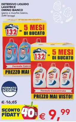 Esselunga Detersivo liquido lavatrice OMINO BIANCO offerta