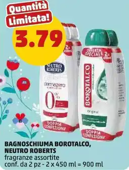 PENNY Bagnoschiuma BOROTALCO, NEUTRO ROBERTS offerta