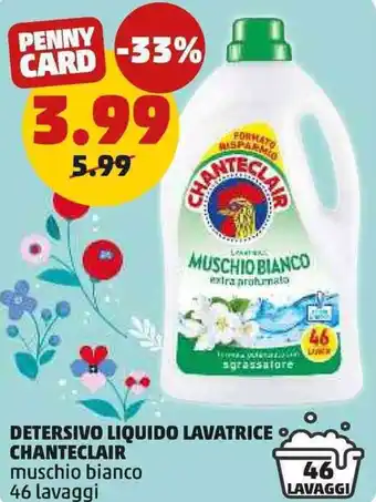PENNY Detersivo liquido lavatrice chanteclair muschio bianco offerta