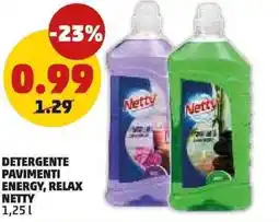 PENNY Detergente pavimenti energy, relax NETTY offerta