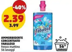 PENNY Ammorbidente concentrato fabuloso fresco mattino offerta