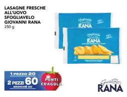 Esselunga Lasagne fresche all'uovo sfogliavelo GIOVANNI RANA offerta