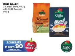 Esselunga RISO GALLO 3 Cereali Extra o BLOND Basmati offerta