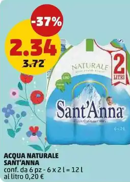 PENNY Acqua naturale SANT'ANNA offerta