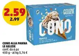 PENNY Cono alla panna LE GELIZIE offerta