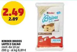 PENNY Kinder brioss latte e cacao offerta