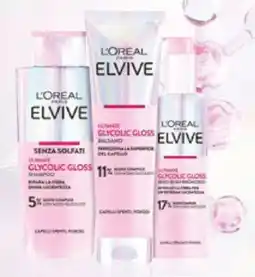 Esselunga Sulla linea di trattamento capelli glycolic gloss elvive offerta