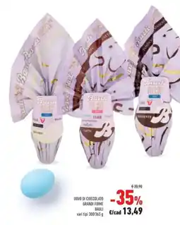 Conad Uovo di cioccolato grandi firme BAULI offerta
