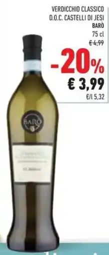 Conad Verdicchio classico d.o.c. castelli di jesi BARÒ offerta