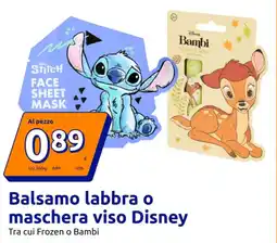 Action Balsamo labbra o maschera viso Disney offerta
