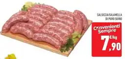 Conad Salsiccia/salamella di puro suino offerta