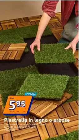 Action Piastrelle in legno o erbose offerta