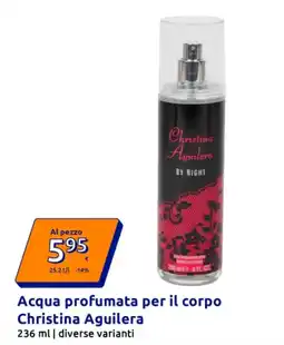 Action Acqua profumata per il corpo Christina Aguilera offerta