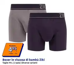 Action Boxer in viscosa di bambù Ziki offerta