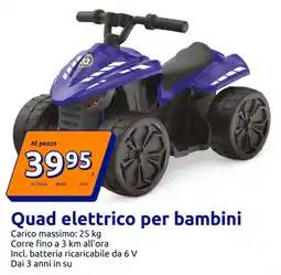 Action Quad elettrico per bambini offerta