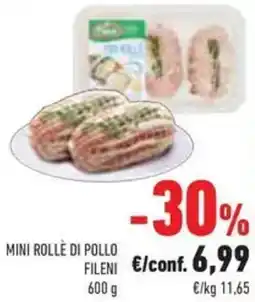 Conad Mini rollè di pollo FILENI offerta