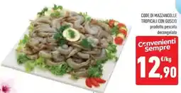 Conad Code di mazzancolle tropicali con guscio offerta