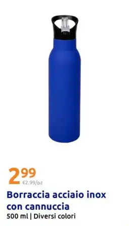 Action Borraccia acciaio inox con cannuccia offerta