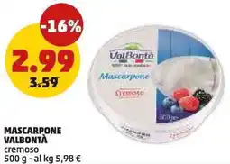 PENNY Mascarpone VALBONTÀ cremoso offerta