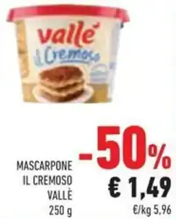 Conad Mascarpone il cremoso VALLÈ offerta