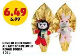 PENNY Uovo di cioccolato al latte con peluche REGALI BONTÀ offerta