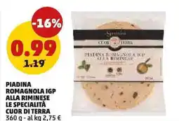 PENNY Piadina romagnola igp alla riminese LE SPECIALITÀ CUOR DI TERRA offerta
