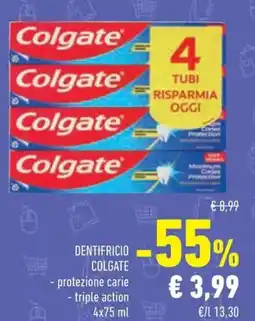 Conad Dentifricio colgate, protezione carie, triple action offerta