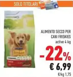 Conad Alimento secco per cani friskies active offerta