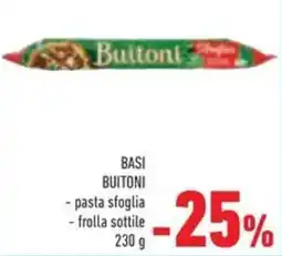 Conad BASI BUITONI - pasta sfoglia -frolla sottile offerta