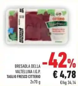 Conad Bresaola della valtellina i.g.p. taglio fresco CITTERIO offerta