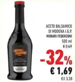 Conad Aceto balsamico di modena i.g.p. monari federzoni offerta