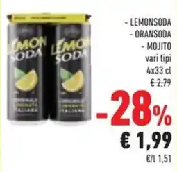 Conad Lemonsoda, oransoda, mojito offerta