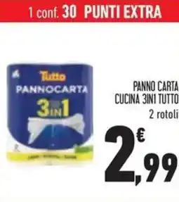Conad Panno carta cucina 3in1 TUTTO offerta