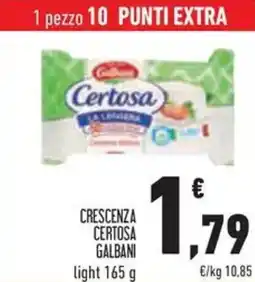 Conad Crescenza certosa galbani light offerta
