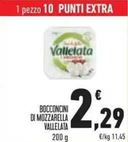 Conad Bocconcini di mozzarella VALLELATA offerta