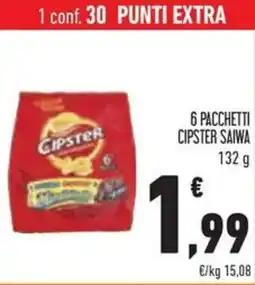 Conad 6 pacchetti cipster saiwa offerta