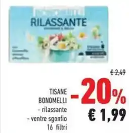 Conad Tisane bonomelli rilassante, ventre sgonfio offerta