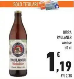 Conad Birra paulaner weisse offerta