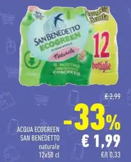 Conad Acqua ecogreen san benedetto naturale offerta