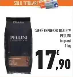 Conad Caffè espresso bar nº9 pellini in grani offerta