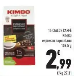 Conad 15 cialde caffè kimbo espresso napoletano offerta