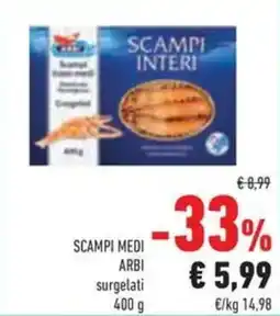 Conad Scampi medi ARBI offerta