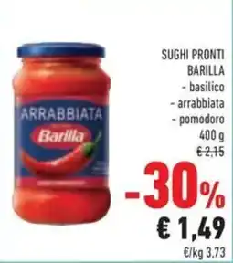 Conad Sughi pronti BARILLA offerta