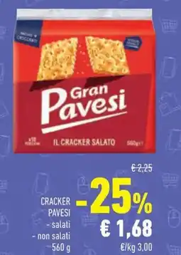 Conad Cracker pavesi salati, non salati offerta