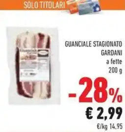 Conad Guanciale stagionato gardani a fette offerta