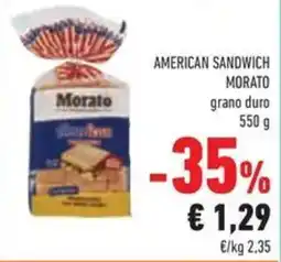 Conad American sandwich MORATO offerta