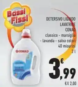 Conad Detersivo liquido lavatrice CONAD offerta