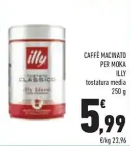 Conad Caffè macinato per moka ILLY offerta