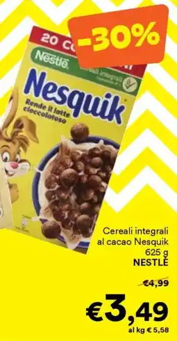 Unes Cereali integrali al cacao Nesquik NESTLÉ offerta